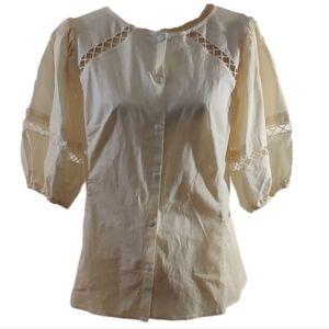 Catherine Malandrino Connie Peasant Top NWT Size 10
